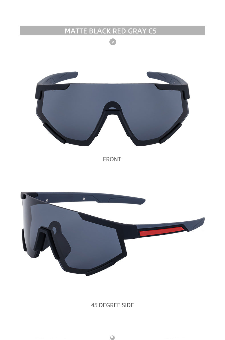 New Cycling Goggles for Women, UV Protection, One-Piece Large Frame Sunglasses, Outdoor Sports Colorful Integrated Sunglasses