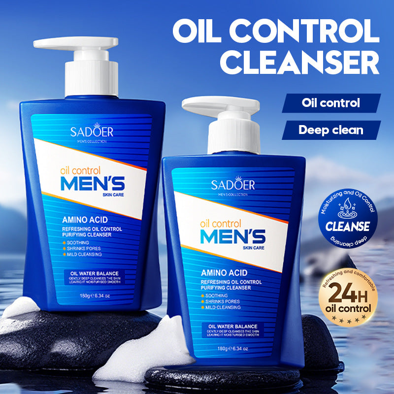 Men's Amino Acid Refreshing Cleanser SADOER Cleansing facial cleanser cross-border foreign trade wholesale