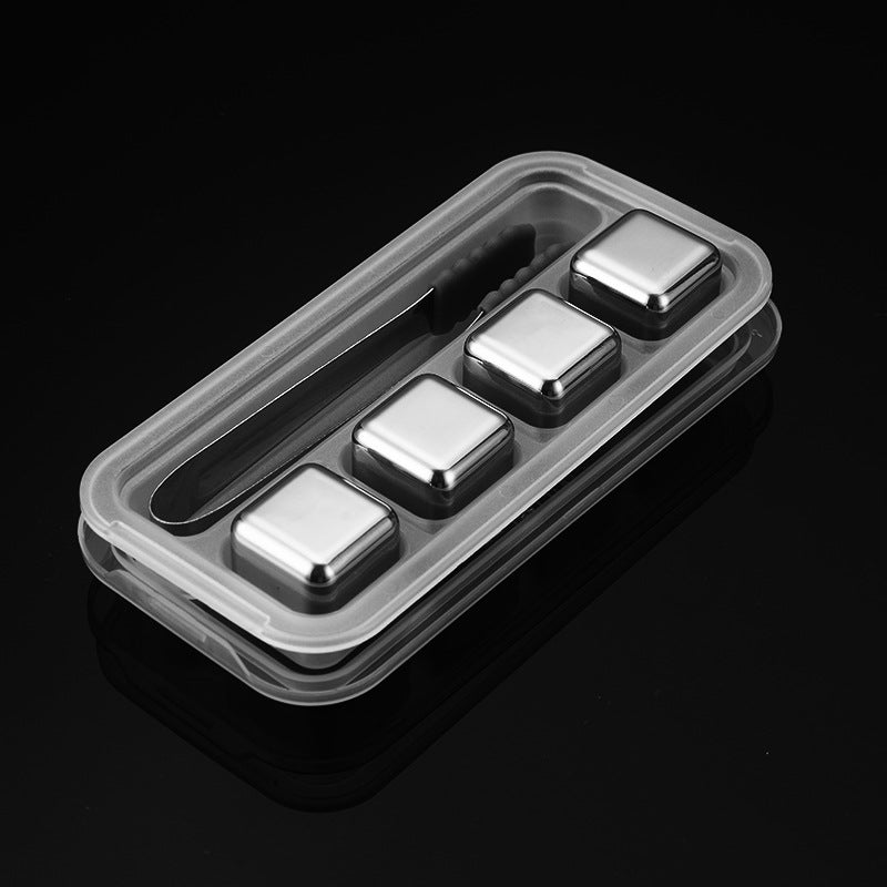 304Stainless Steel Ice Cubes Home Bar Quick-Freezing Ice Wine Stone Set Whiskey Beer Chilled Metal Ice Cubes