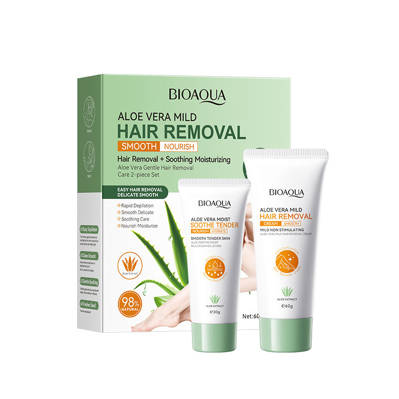 Aloe Vera Gentle Hair Removal Care2Set BIOAOUA Underarm Hair Removal Cream Cross-Border Wholesale