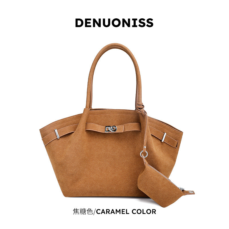 European and American Fashion High-End Handheld Tote Bag for Women New Versatile Trendy Pleated Stylish Single Shoulder Crossbody Bag