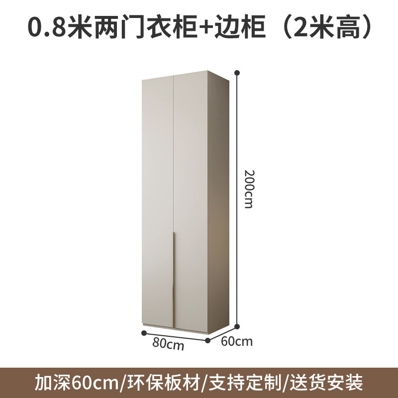 Solid Wood Multi-layer Board and European Pine Board Wardrobe Customization for Home Bedroom Cloakroom One Door to Ceiling Full House Custom Wardrobe