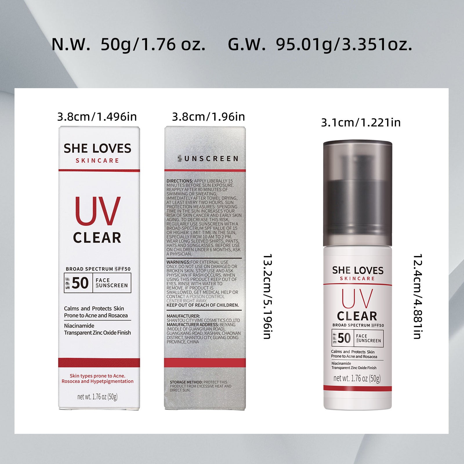 Exclusive Supply sheloves Sun Protection50+++Mild and non-irritating isolation protective face and body lotion
