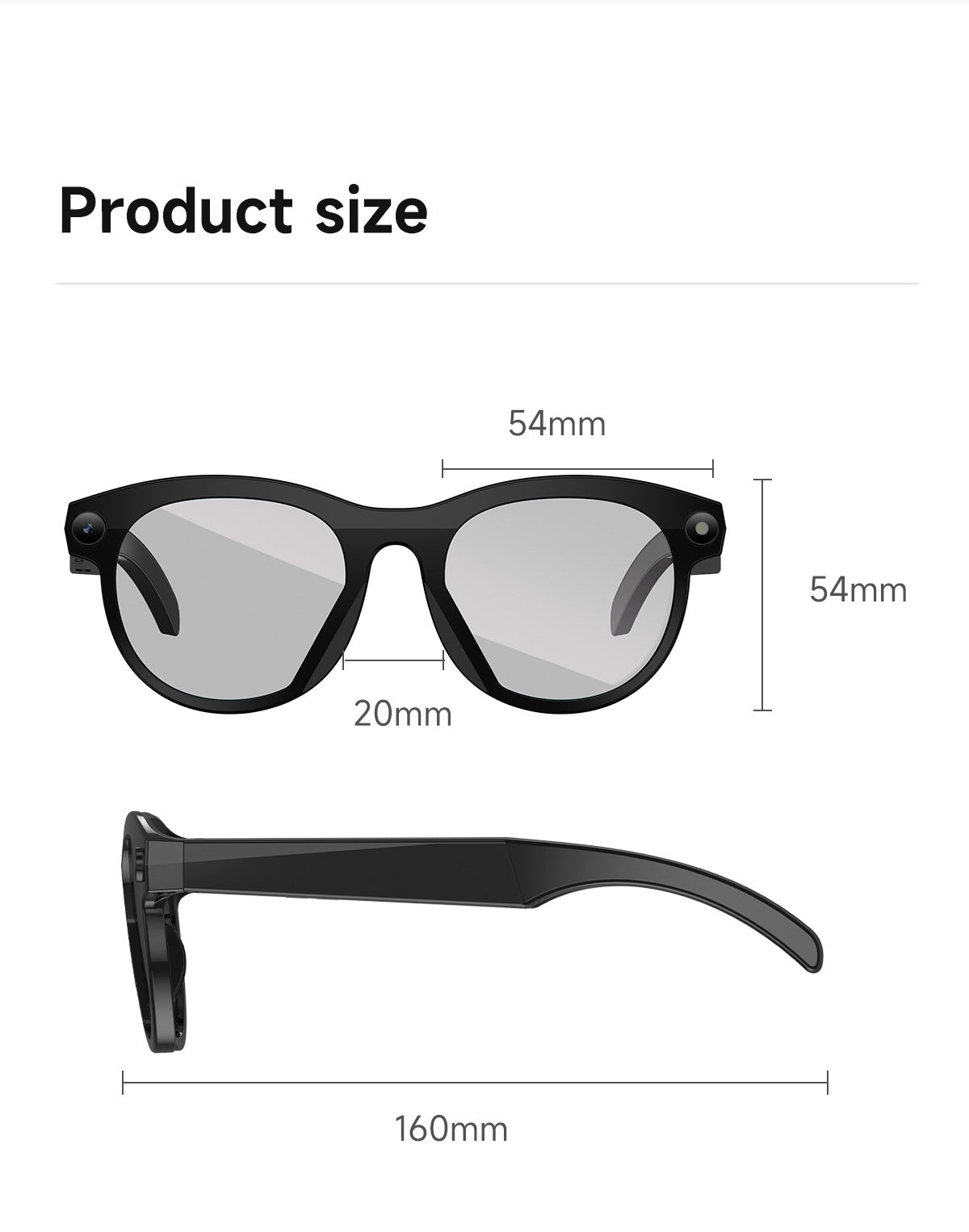 M88Smart Glasses200100 Megapixel Camera with Image Stabilization1080P Video Recording AI Simultaneous Translation Character Recognition
