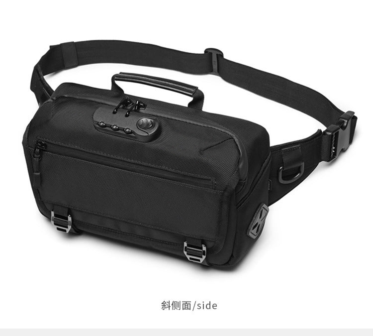 ozuko Multifunctional Waist Bag Men's Anti-Theft Chest Bag Large Capacity Trendy Crossbody Bag Sports Outdoor Shoulder Bag