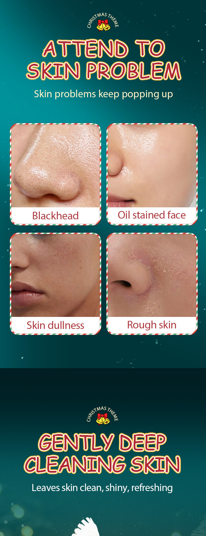 Christmas Strawberry Amino Acid Cleansing Mousse SADOER Cleansing facial cleanser  foreign trade wholesale