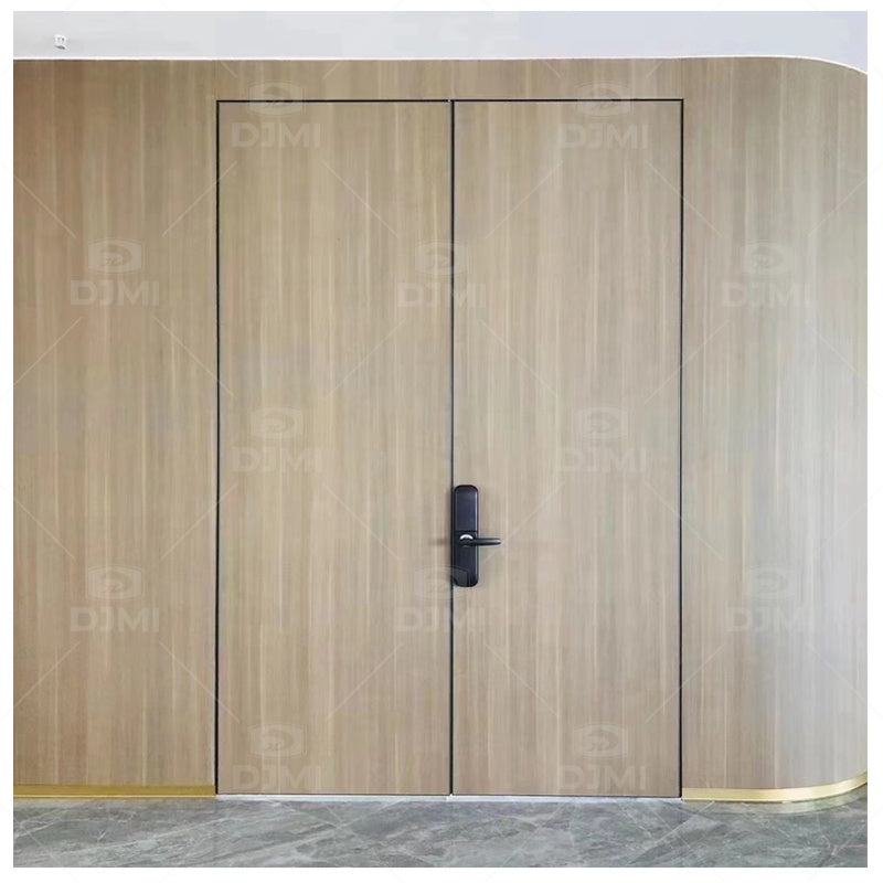 Grille Design Wooden Hidden Wall Doors Invisible Door Modern Interior Bedroom Flush Frameless Door