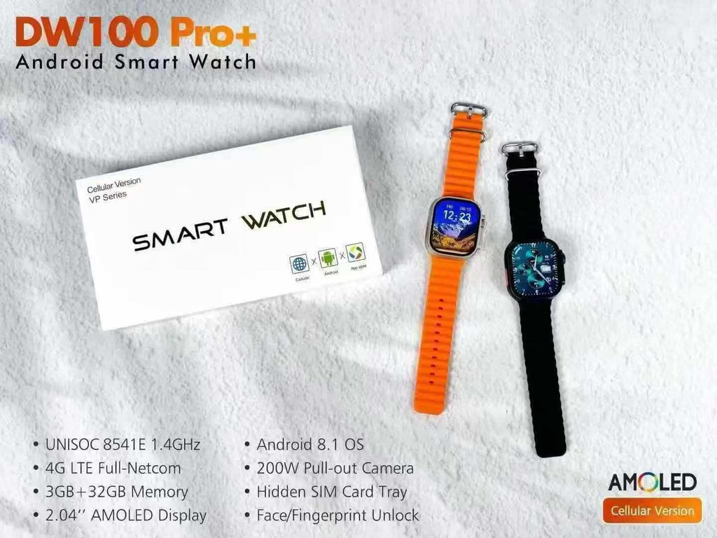DW100 Pro+Smart Watch5G Plug-in Card Full Netcom and Shuncheng Fingerprint Unlock Recognition Video Call Photography