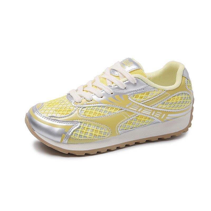 German Training Shoes Women's Shoes2025Spring New Casual Sports Running Shoes Lightweight Forrest Gump Shoes Versatile White Sneakers Mesh Shoes
