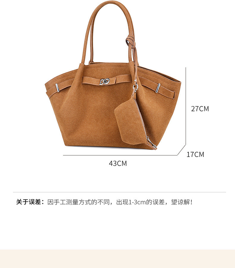 European and American Fashion High-End Handheld Tote Bag for Women New Versatile Trendy Pleated Stylish Single Shoulder Crossbody Bag
