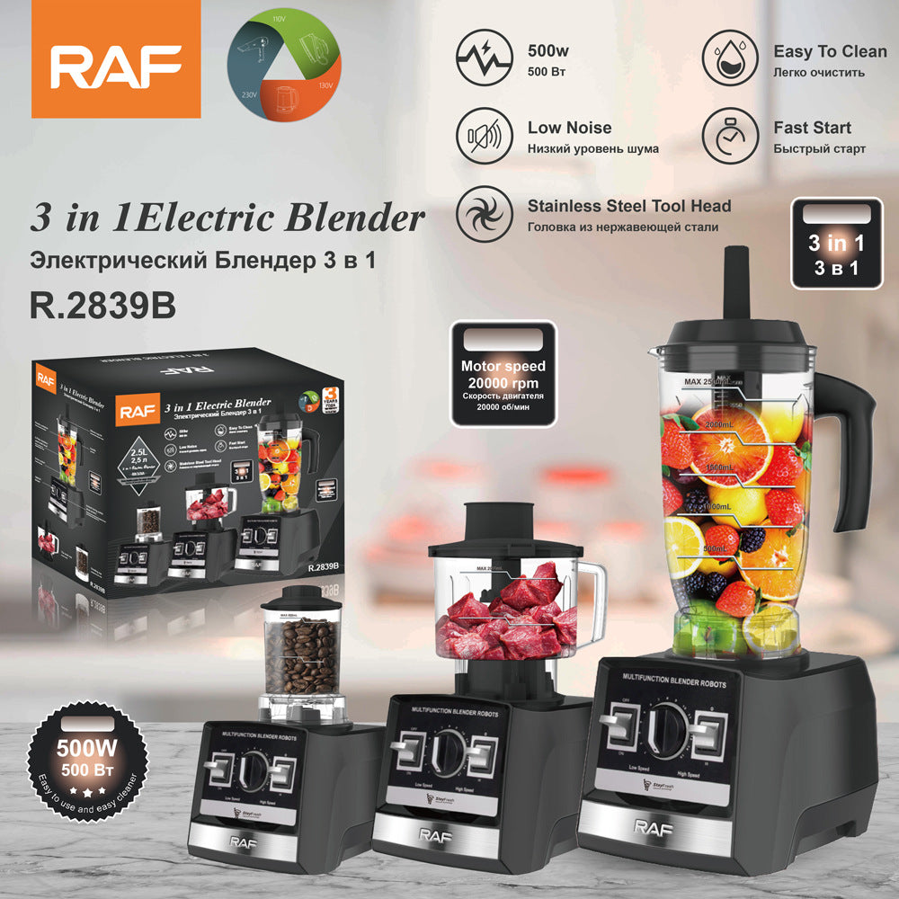 RAF European Standard Multifunctional 3-in-1 Juicer Household Food Processor Meat Grinder Grinder Mill