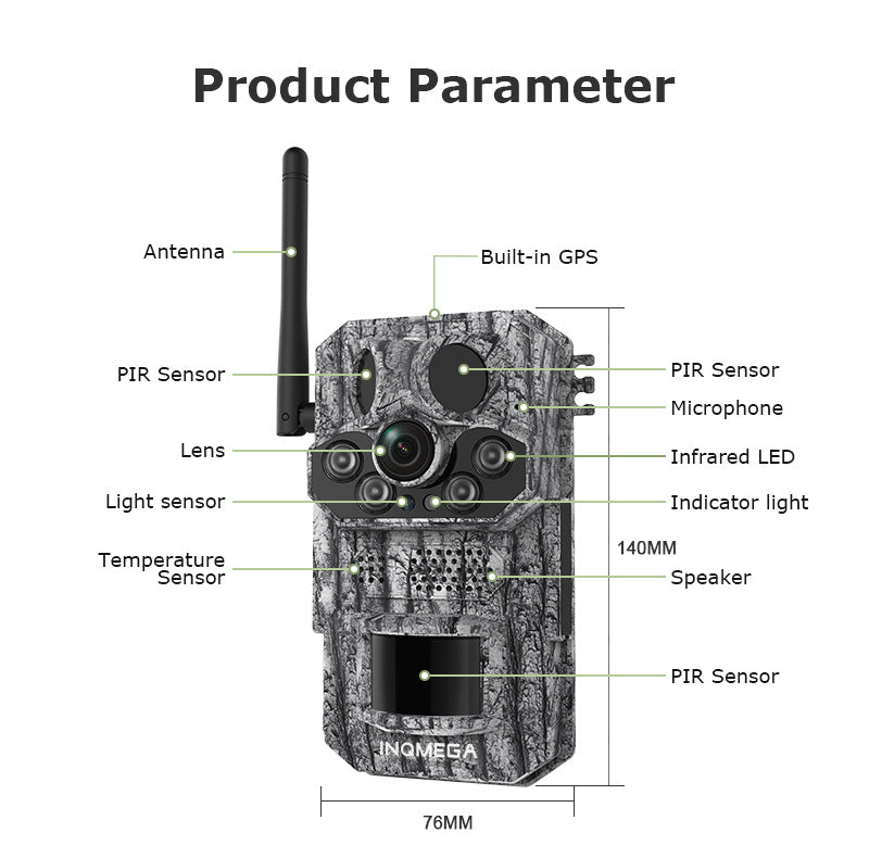 Private Model4G Camouflage Camera Camera Smart GPS Positioning AI Supports temperature detection recognition