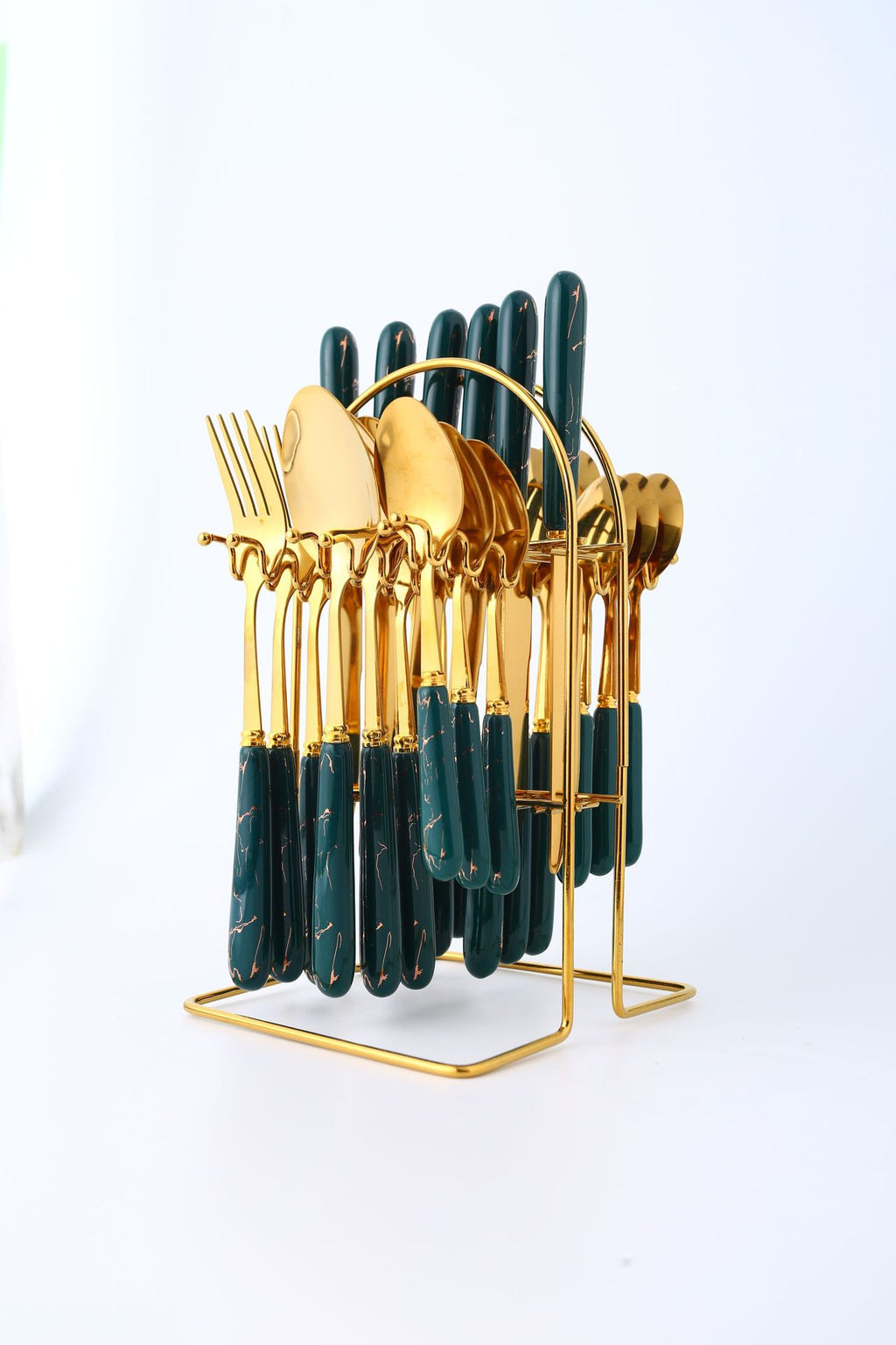 Stainless Steel Ceramic Tableware24Set of Western Cutlery Knife Fork Spoon Gift Box Nordic Style