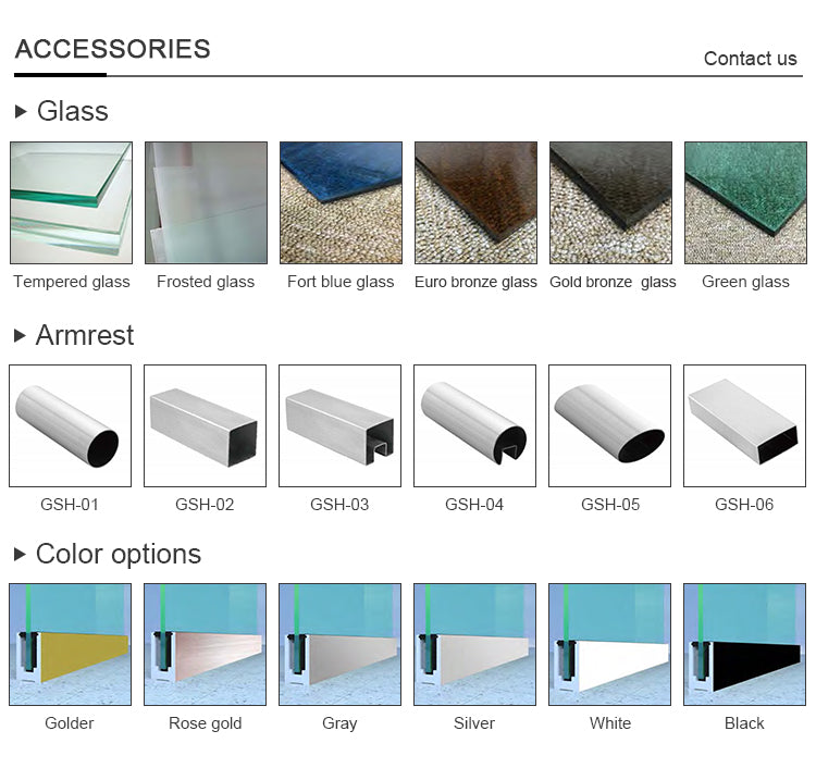 Modern clear Laminated Tempered Glass Balcony Railing Stainless Beautiful Designs