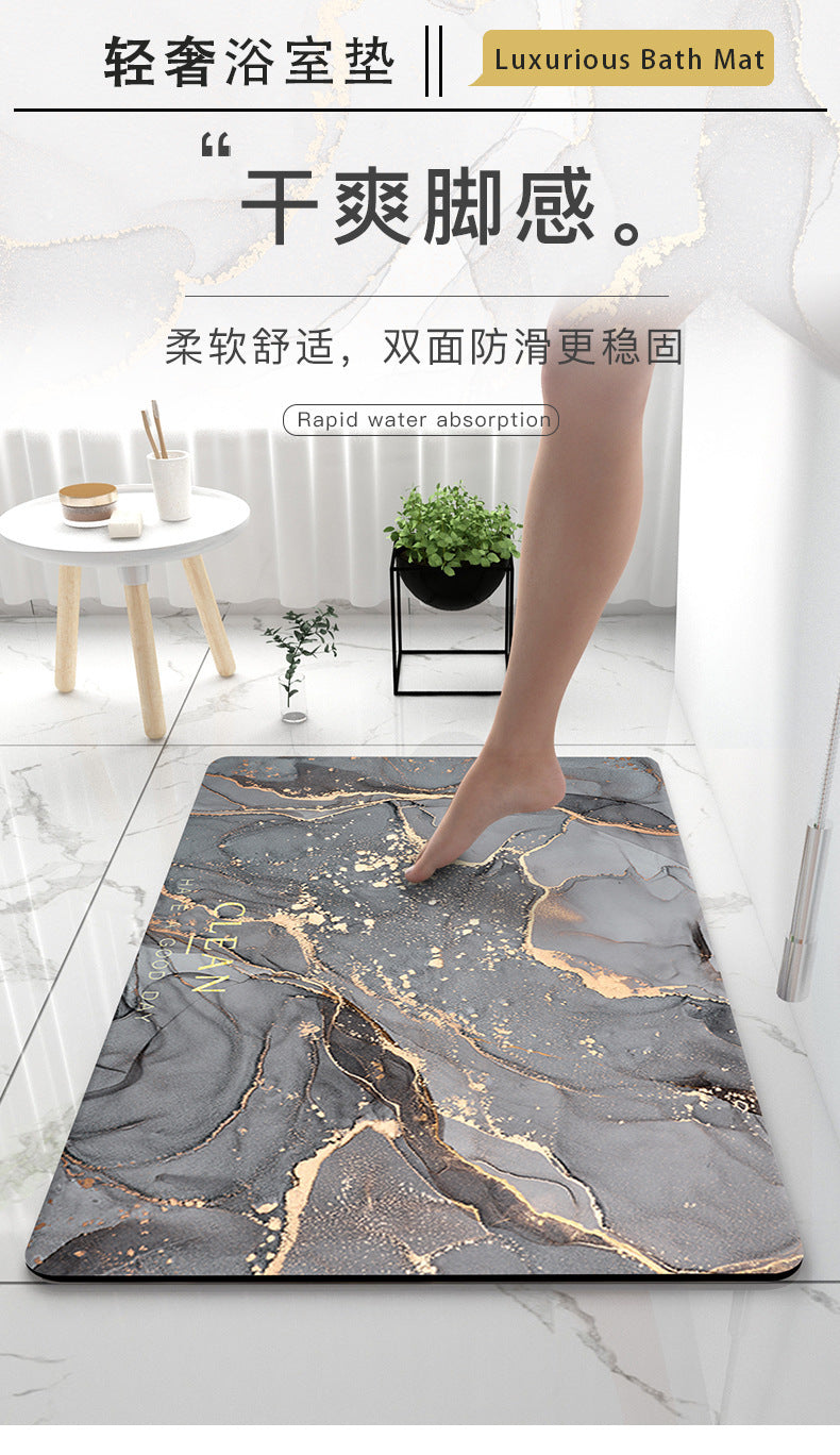 Geometric Abstract Entryway Non-Slip Mat Home Bathroom Doorway Water Absorption Soft Mat Easy to Clean Tech Cloth Entrance Mat