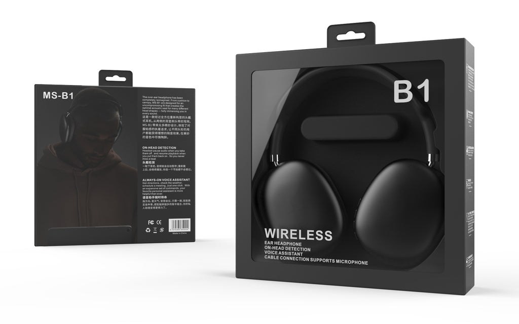 Hot-selling Over-ear Bluetooth Headphones with Long Battery Life, Wireless Headset Compatible with Apple Max Huawei