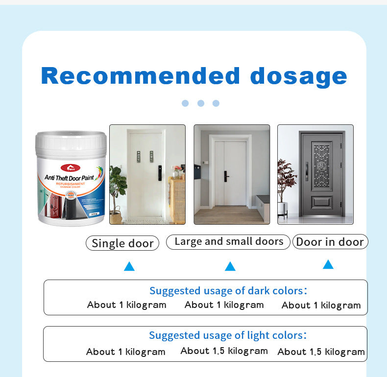 Anti-theft Iron Door Paint Metal Aluminum Alloy Iron Door and Window Renovation Color Change Rust-Proof Water-Based Paint Latex Paint
