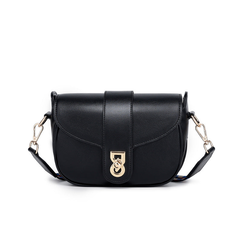 Original Design Niche Texture Saddle Bag with Webbing for Women, Versatile Fashionable Shoulder Bag, Casual Crossbody Bag for Daily Use