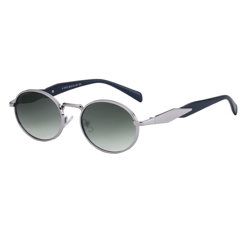 Oval Small Frame Sunglasses for Women, High-End Brand, European and American Style, Trendy UV Protection Sunglasses