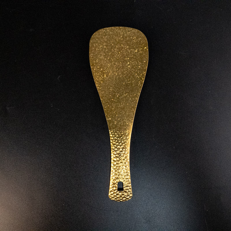 High-end Pure Titanium Rice Spoon Luxury Mildew-proof Rice Shovel Antibacterial Rice Shovel Hammer Pattern Rice Serving Spoon Rice Spoon Kitchen