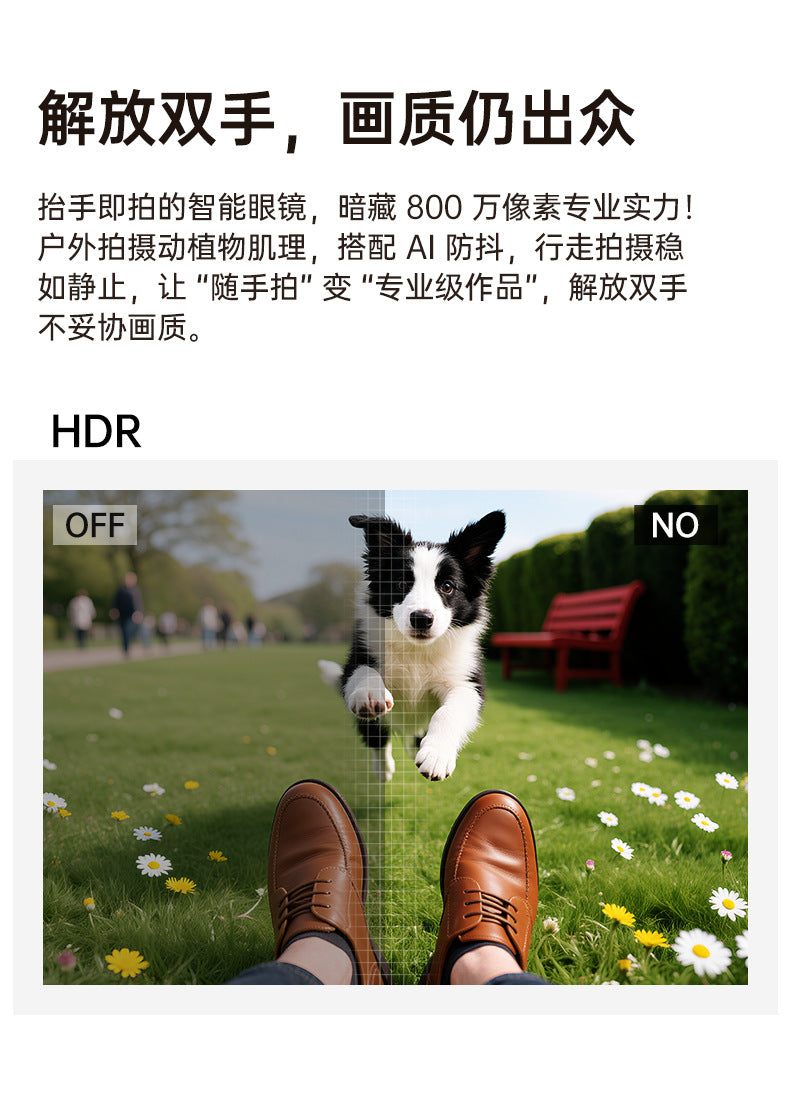 M02Smart Glasses80010000 Pixel Camera with Charging Case and Image Stabilization for Video Recording Ai Real-Time Translation32GB Memory