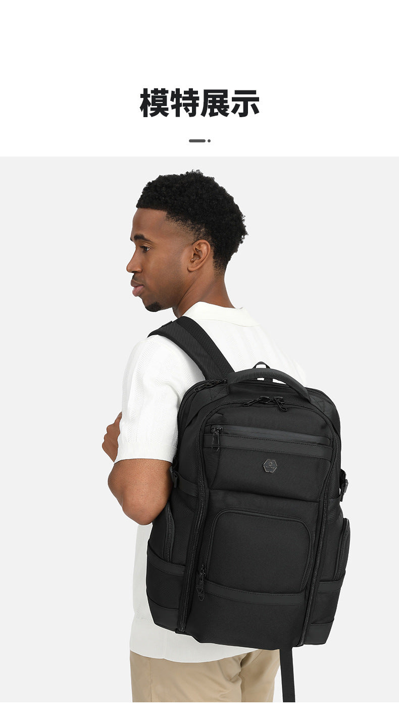 Business Backpack Men's Large Capacity Waterproof Computer Bag Multifunctional commuter backpack with a simple and sophisticated feel