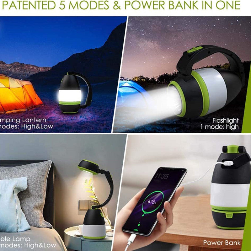LED Camping Lamp Table Lamp3Combination1Flashlight USB Rechargeable Waterproof Camping Light Outdoor Tent Light Home Emergency Light