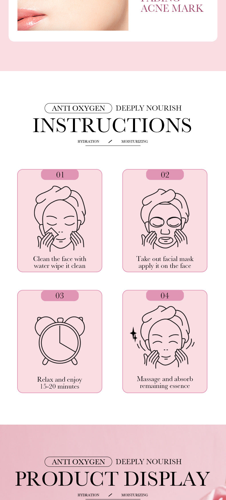 Mask30gBIOAOUA Honey Hydrating Pearl Moisturizing Rose Snail Moisturizing  Foreign Trade Wholesale