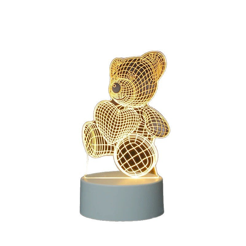 3D Night Light Acrylic Colorful Touch Remote Control Atmosphere Light Wholesale Dropshipping Creative Small Gift Factory