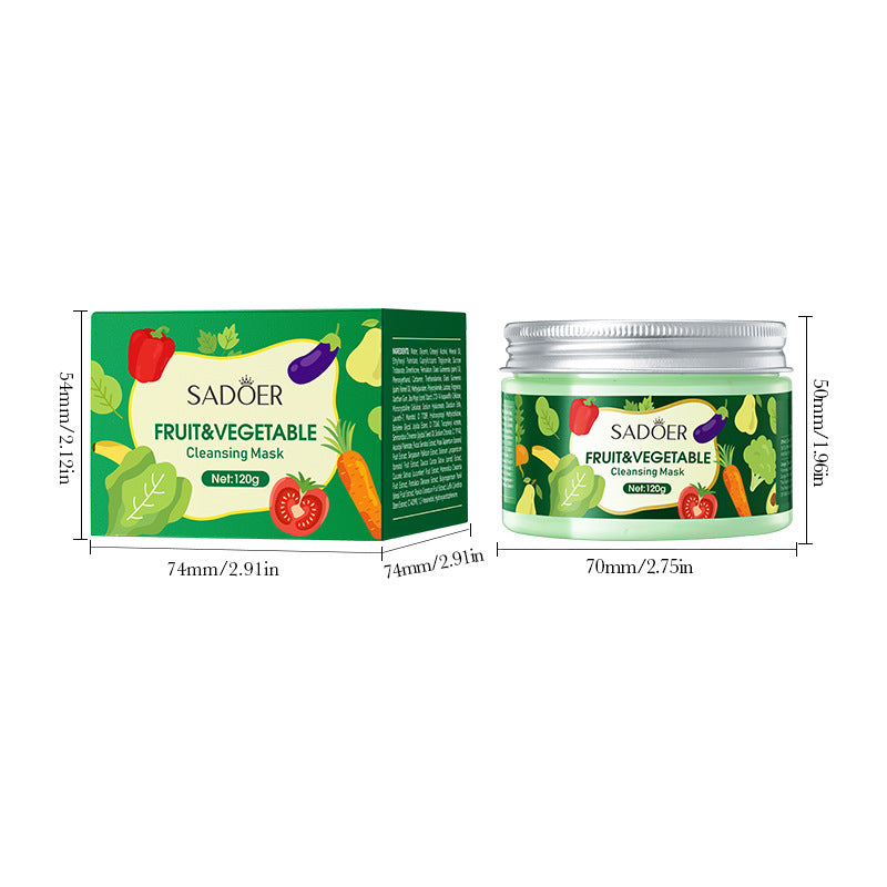Fruit and Vegetable Cleansing Mask SADOER Deep Cleansing Facial Mud Mask  Wholesale