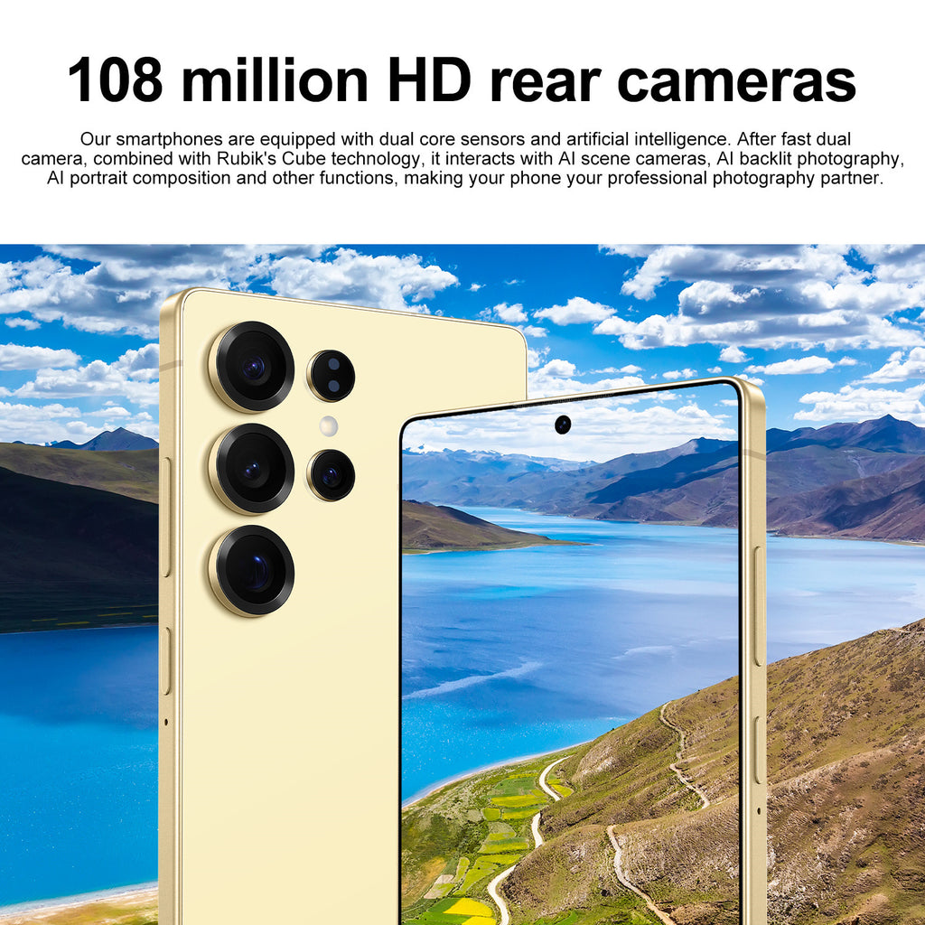 7.3Inch Smart High-Definition Large Screen S25 Ultra Android Phone16+1T Memory Source Factory