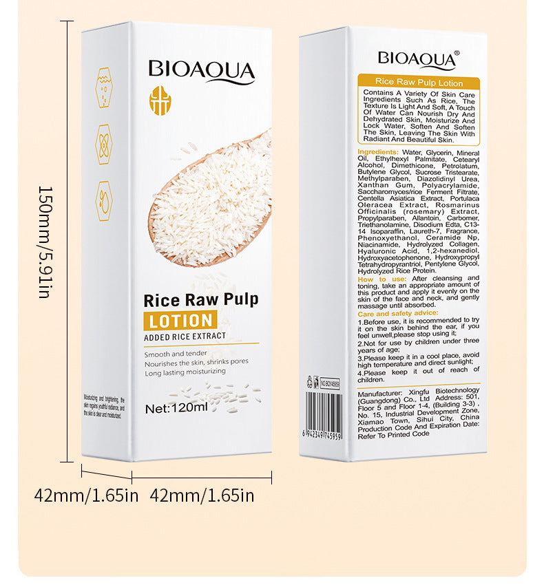 Rice Skincare Set BIOAOUA Rice Puree Series Six-Piece Set Box  Wholesale