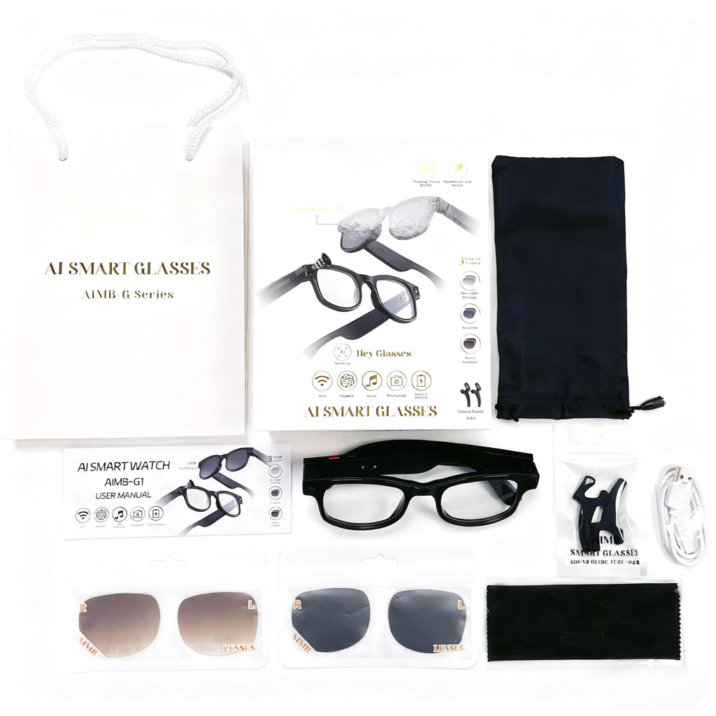 AIMB-G1Smart Glasses800100 Megapixel Camera Ai Simultaneous Translation Recognition1200P Video Recording Audio Recording