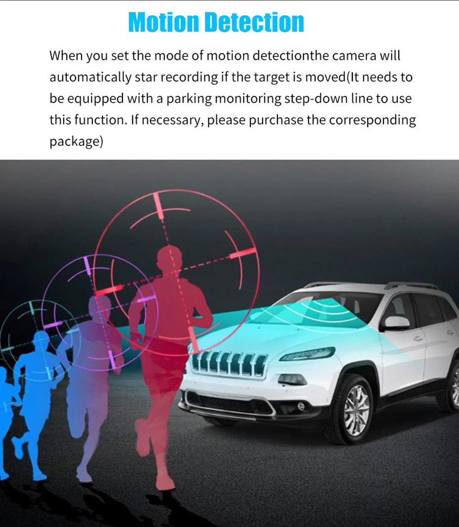 4Lens360Degree2k Ultra-high-definition infrared car night vision dashcam with reversing camera wifi Interconnection