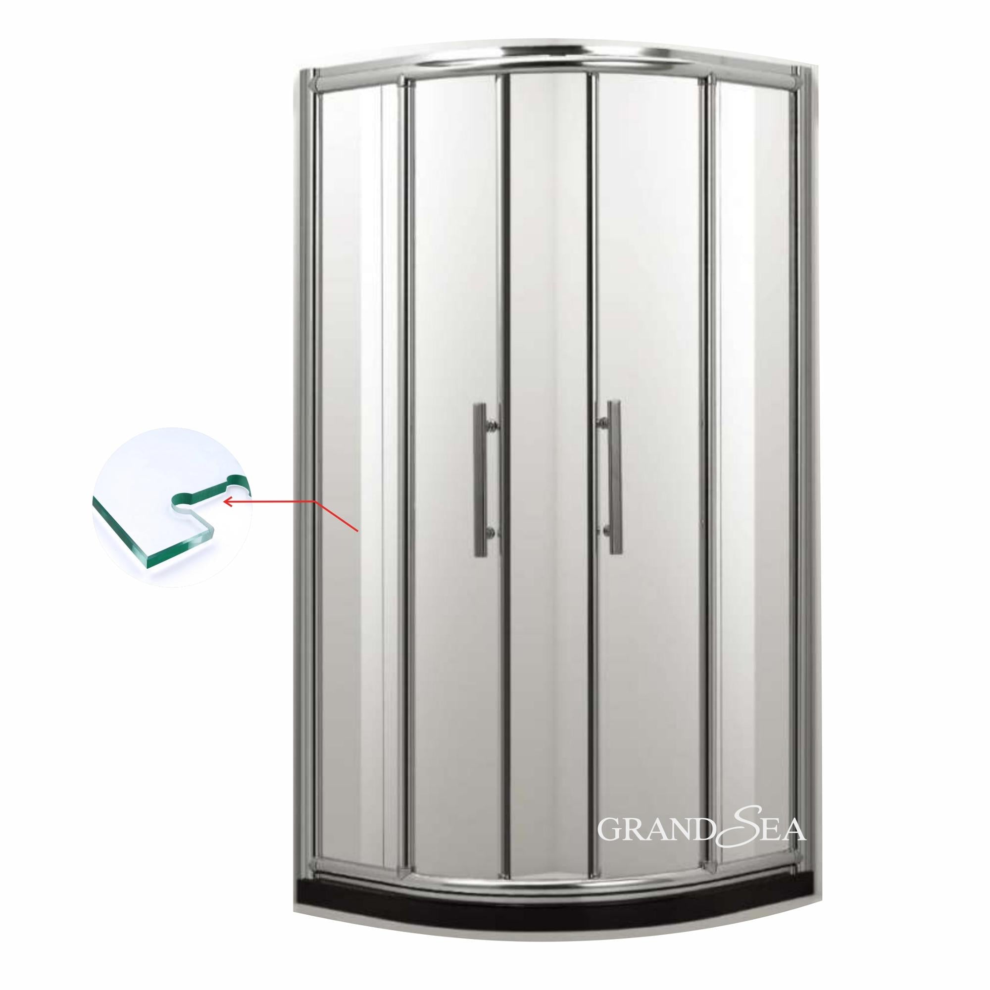 Simple Bathroom Shower Enclosure Tempered Glass Shower Cabin Door Shower Rooms