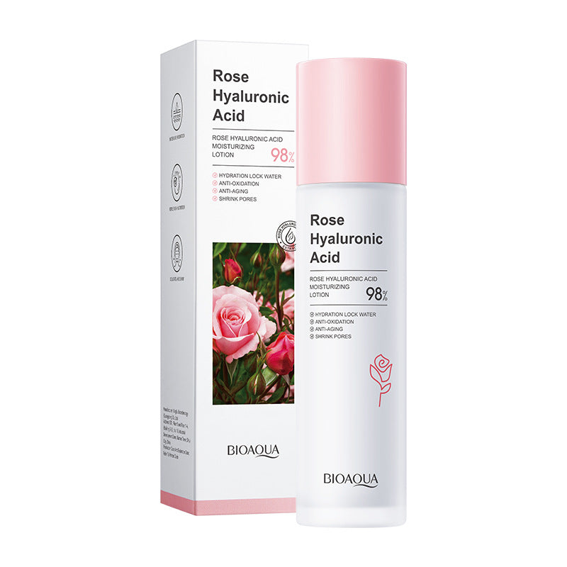 Rose Hyaluronic Acid Skincare Set Hydrating, Cleansing, Moisturizing, and Skin Rejuvenation Six-Piece Set Wholesale from Foreign Trade Manufacturer