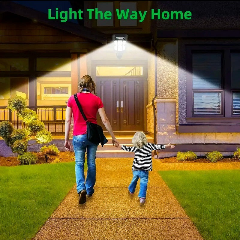 Solar Street Light Outdoor Integrated Light Human Body Sensing Garden Light Waterproof Wall Lighting with Remote Control