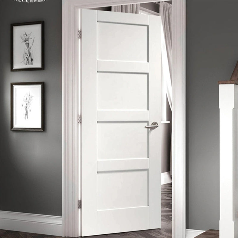 Factory Wholesale Cheap Interior Flat Door Panel Molded MDF Hollow Core 2 Panel Shaker Interior Doors
