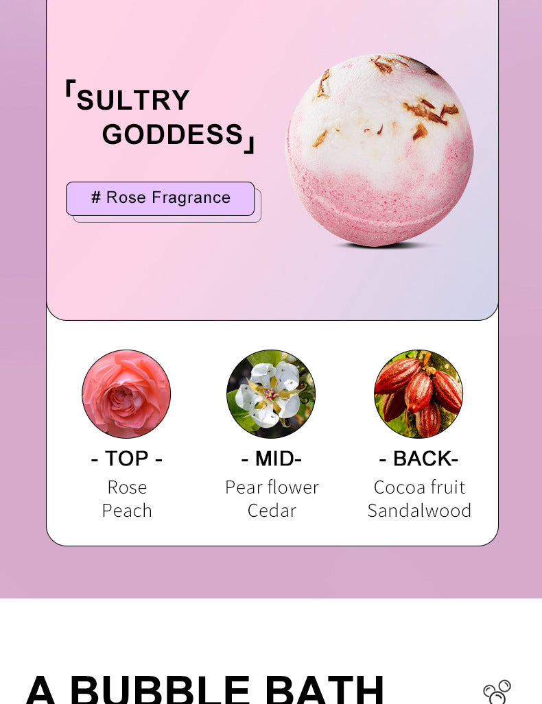 Dried Flower Explosive Bath Salt Ball100gSADOER Clean Fragrance Bath Ball  Wholesale