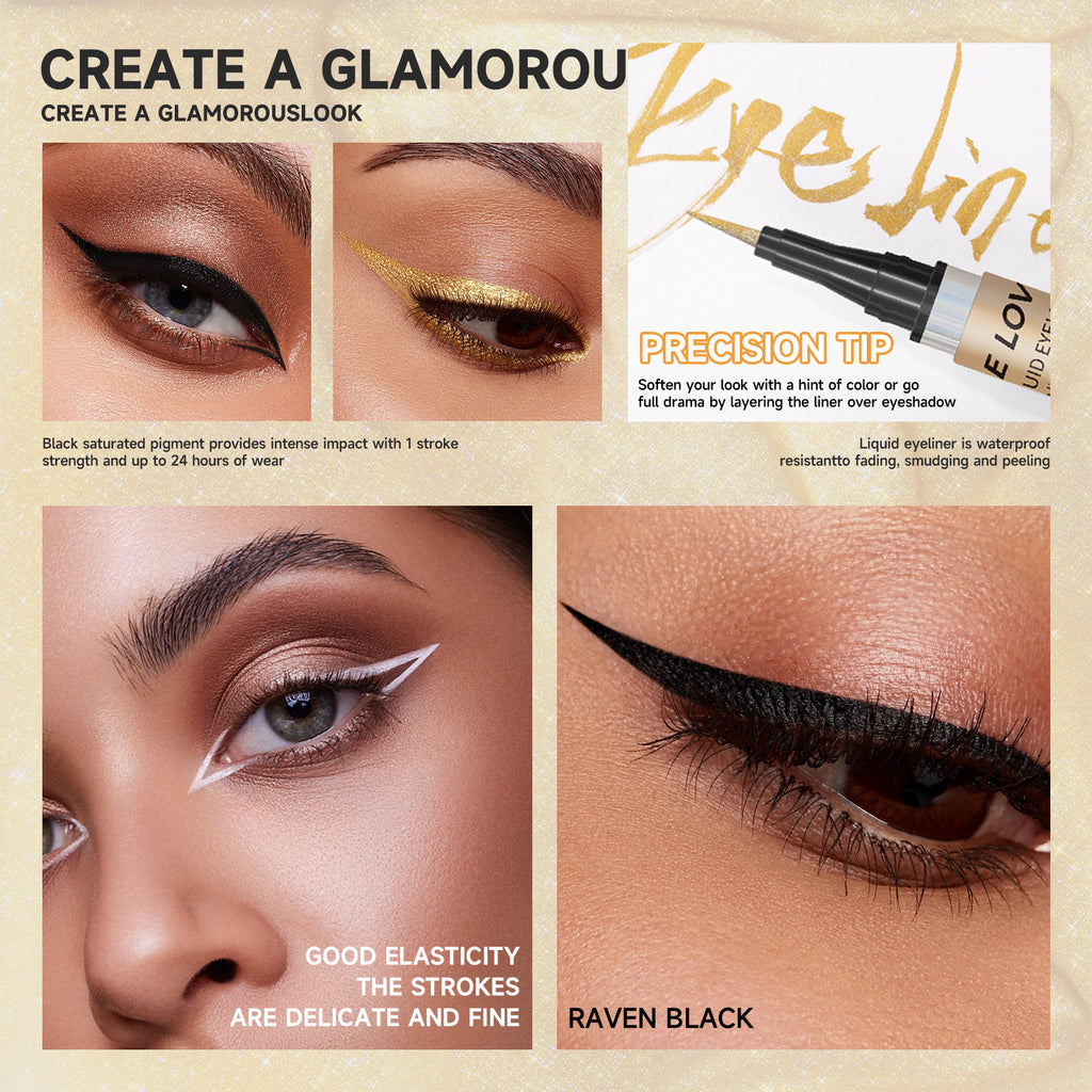 SHELOVES Eyeliner Pen Color Brown Ultra-fine Quick-drying Long-lasting Waterproof Non-smudging Genuine Eyeliner Pen