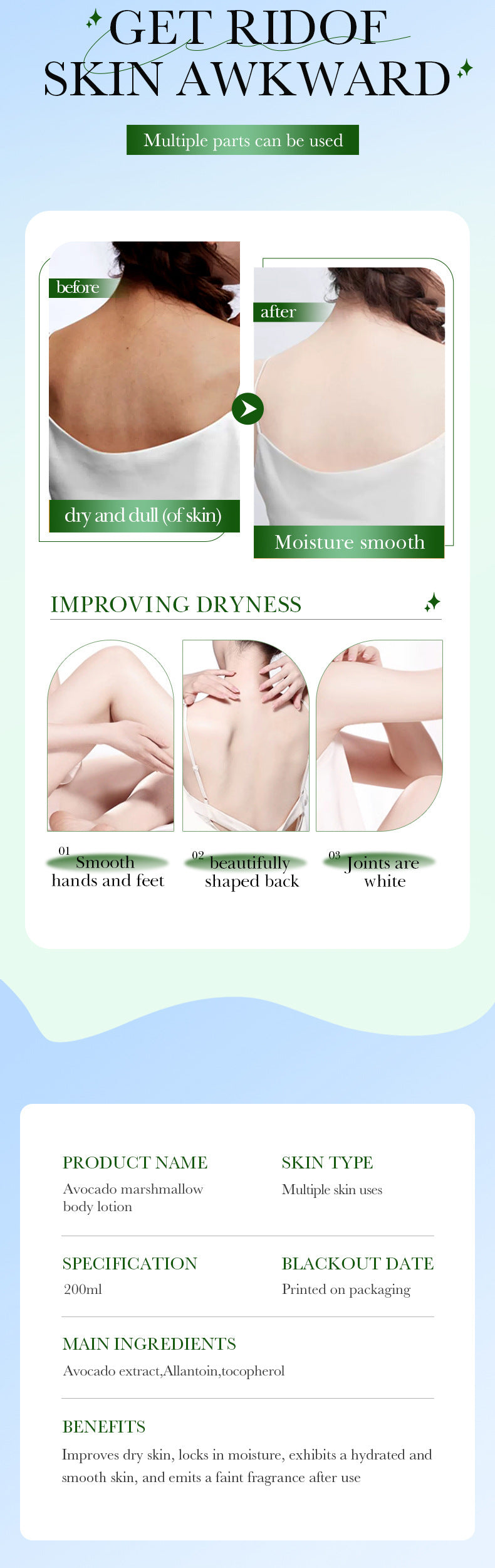Marshmallow Body Lotion200ml Niacinamide Moisturizing and Hydrating Skin Rejuvenation  Wholesale