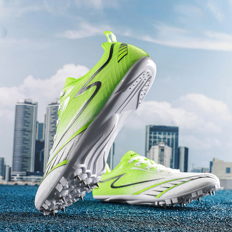 8Mesh Surface Sprint Shoes Track and Field Triple Jump Competition Training Shoes Unisex Sports Shoes for Middle School Entrance Exam All-around Sports Shoes