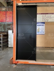 Modern Black Walnut Solid Wood Main Door Design Wooden Interior Room Door for Houses