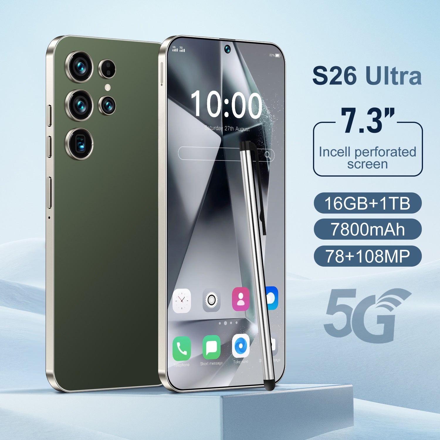 Popular S26 Ultra Android Intelligence5G Mobile Phone16+1T Large Memory Source Factory Available