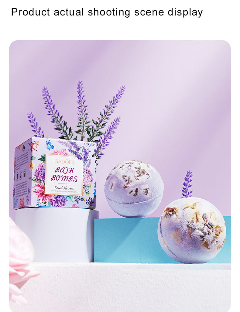 Dried Flower Explosive Bath Salt Ball100gSADOER Clean Fragrance Bath Ball  Wholesale