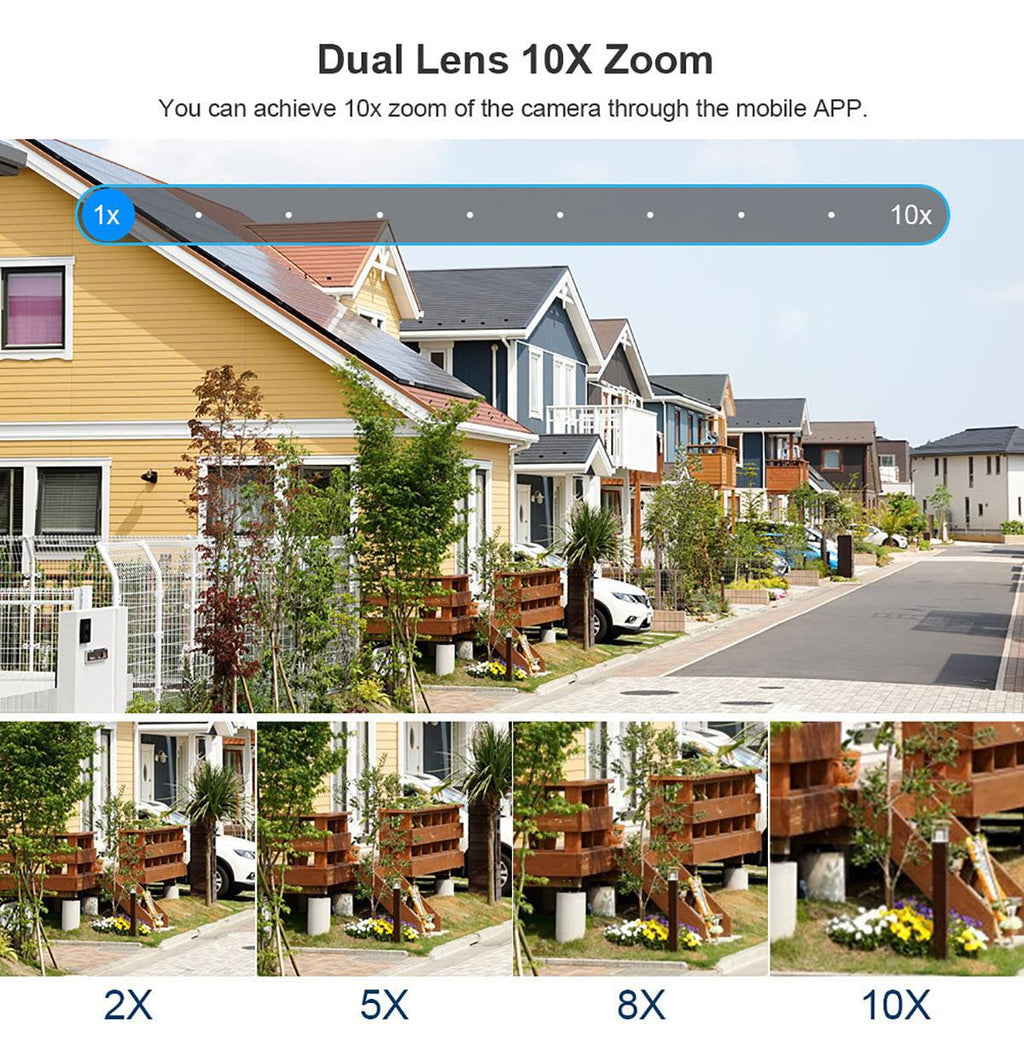 Binocular Bulb Surveillance Camera Zoom Lamp Head Surveillance Camera Full Color Night Vision Smart Lamp Head