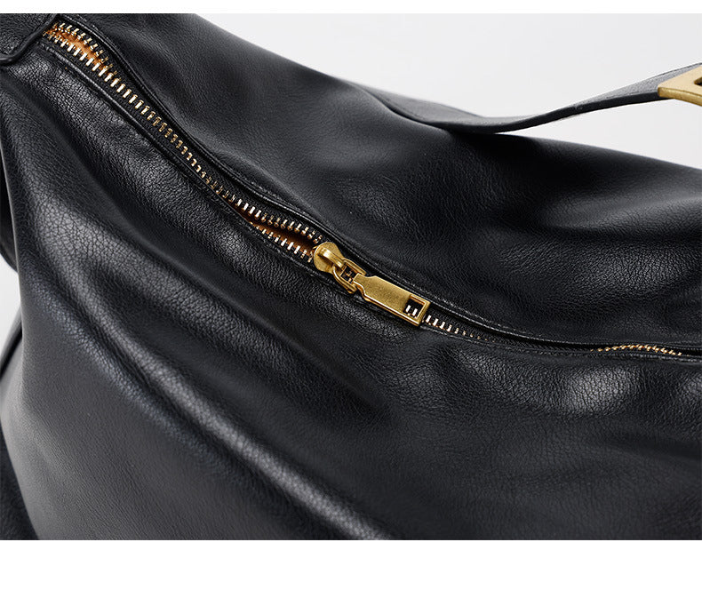 2024New Crossbody Bag Versatile Casual Women's Shoulder Bag Commuting Large Capacity Soft Leather Tote Bag