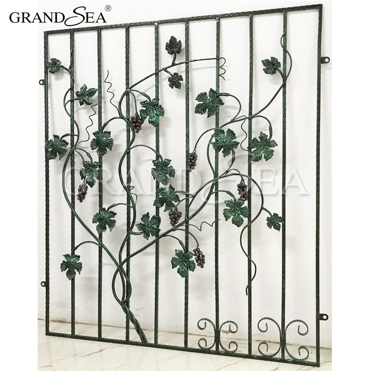 Beautiful French Iron Window Grill Design Customized Wholesale for Balcony