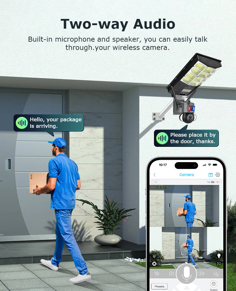 Exclusive Supply4g Solar street light surveillance camera outdoor6MP Night Vision Binoculars with HD Illumination wifi Photo