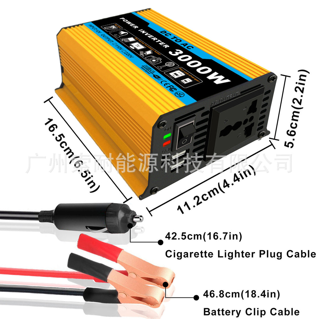 Vehicle Inverter300W 12V Turn110V/220V Double USB Mouth car power inverter